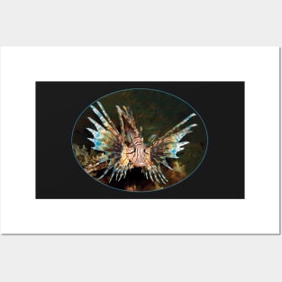 Lionfish | Fish hovering in the wide sea | Posters and Art